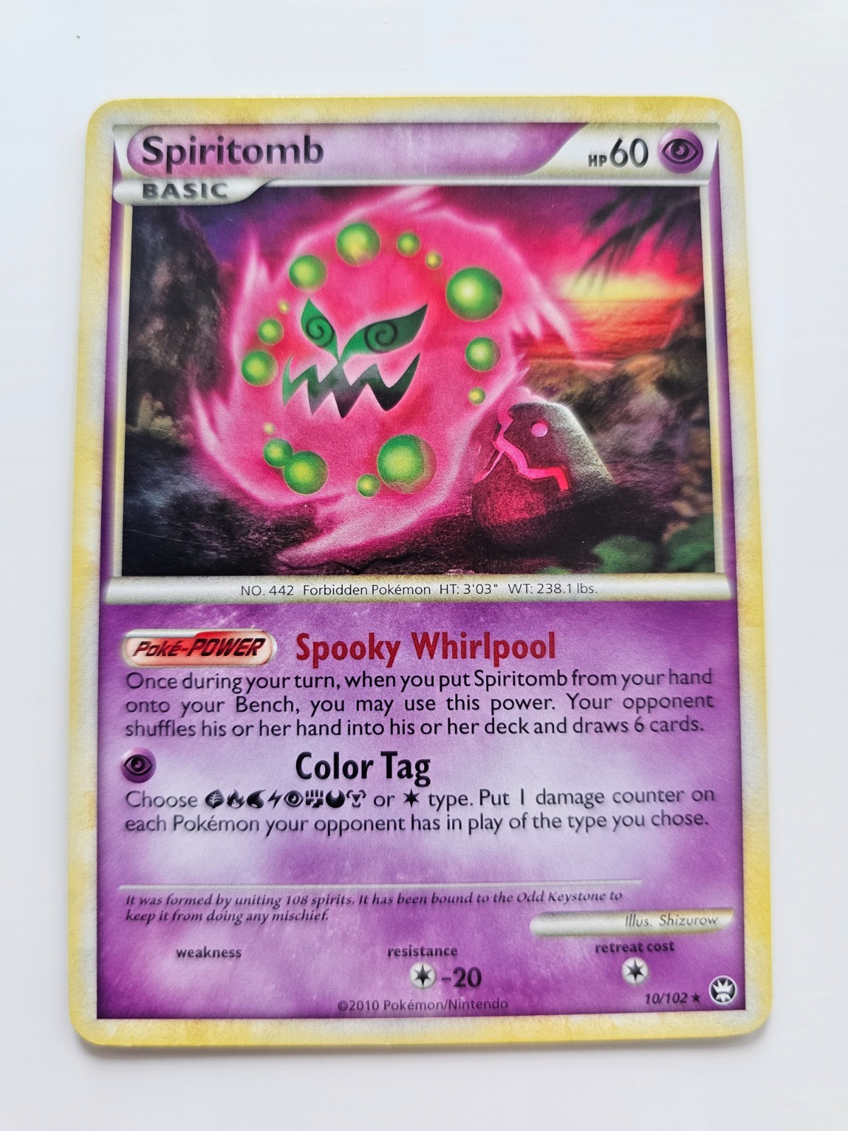 Pokemon Spiritomb Holo HS Triumphant 10/102 NM