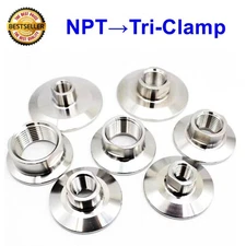 Tri Clamp Stainless Steel 304 Adapters for 1/4”- 1” NPT Female Pipe Converter
