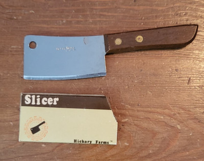 Hickory Farms Meat/Cheese Small CLEAVER SLICER KNIFE SLICER 6''
