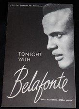 Harry Belafonte 1959 Program San Francisco Opera House Judy Garland Concert Ad