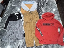 Mixed Lot Of 5 Boys Sz 8 Wrangler Puma Rbx Shorts Pants Hoodie LS Shirt