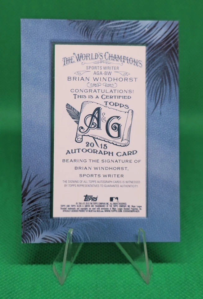 BRIAN WINDHORST AUTO RC 2015 Topps Allen & Ginter Framed Mini Autograph #AGA-BW - Image 3 of 4