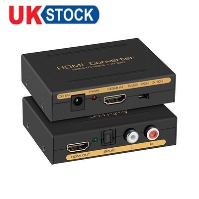 HD HDMI zu HDMI & optischer SPDIF+RCA L/R Audio Splitter Extractor Konverter