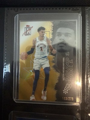 Topps Victor Wembanyama Round Pick 1 Rookie San Antonio Spurs #103/275