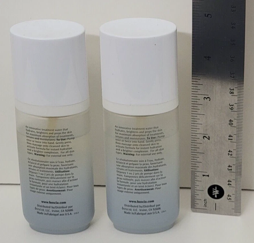 2 paquetes de agua para tratamiento de sake BOSCIA 1,85 fl oz para hidratar e iluminar (BAJO RELLENO) Foto 3 de 3