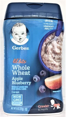 gerber lil bits whole wheat apple blueberry cereal