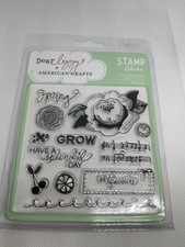 Dear Lizzy  American Crafts Spring Whistle Cling Clear Stamp Set 59107