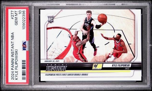 PSA 10 Kyle Filipowski 2024 Panini Instant #277 First Double-Double Jazz RC #/82
