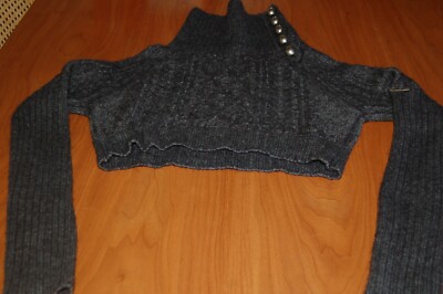 Liu jo Jeans - Damen Pullover Top, Anthrazit, Wollmischung, siehe Maße, gebraucht