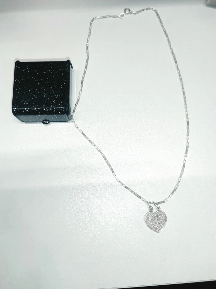 Catenina in Argento 925 Silver piú Ciondolo Cuore spezzabile I LOVE YOU - Immagine 4 di 4