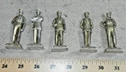 5 Original Marx 60mm Generals figures in the BRONZE color!