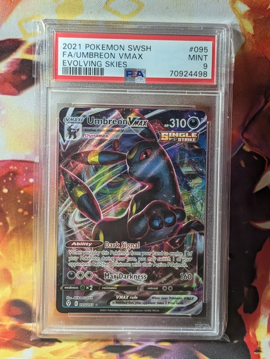 2021 Pokemon Evolving Skies UMBREON VMAX #95/203 PSA Graded 2021 Pokemon Evolving Skies UMBREON VMAX #95/203 PSA Graded