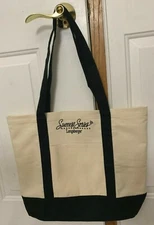Longaberger Success Series Large Tote #80609 Black & Natural Canvas New 