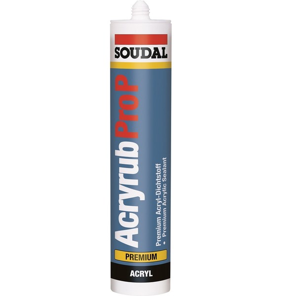 15X 310Ml Soudal Acryrub Pro P Weiß Maleracryl Acryl Dichtstoff Premium QualitäT-image