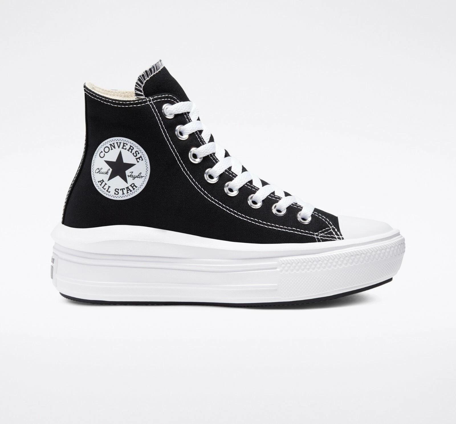 Converse Chuck Taylor All Star Move Shoes Sneakers Black/White 568497C US 5-10