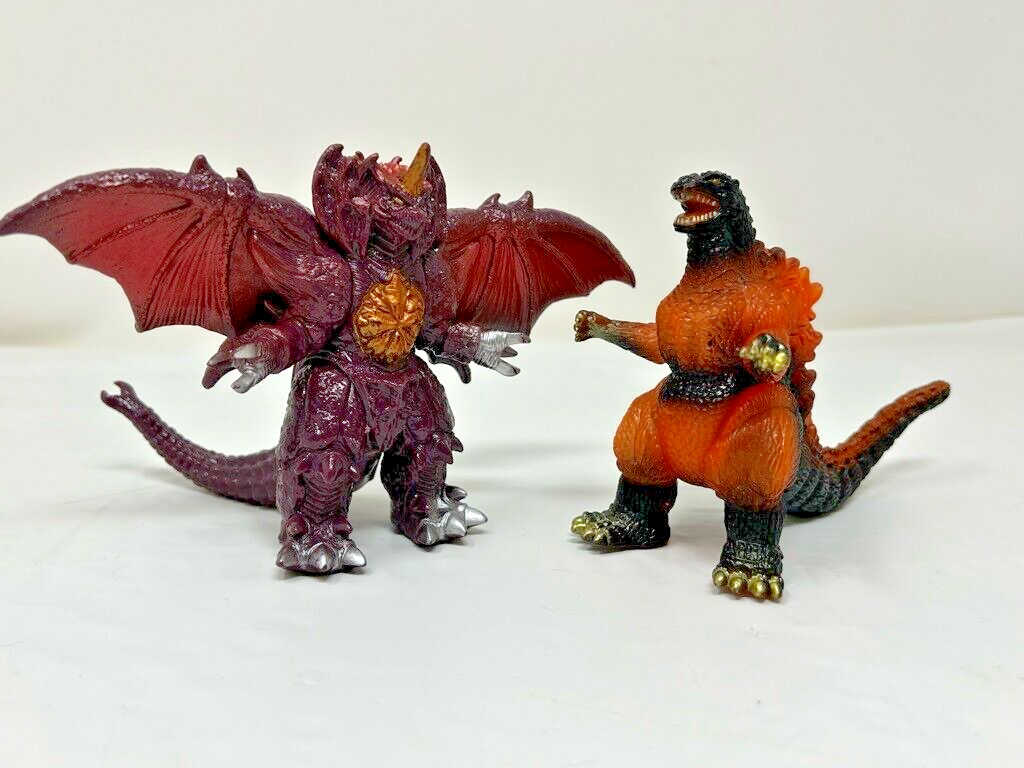 Vintage 1993 Burning Godzilla Destoroyah 3” Soft Vinyl Figure YUTAKA TOHO