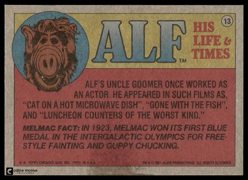 1987-1988 Topps ALF Series 1 & 2 -Pick A Card- Base, Stickers, & Bouillabaseball - Picture 27 of 337