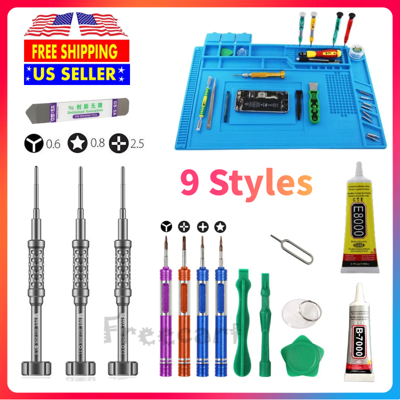 Mobile Phone Screen Opening Repair Tools Kit Screwdriver Set 9 Styles For iPhone
