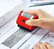 Identity Protection Roller Self Inking Stock Stamp by JYPTECH (Black Ink)