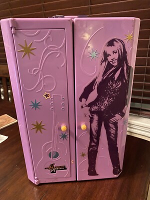 Vintage 2007 Walt Disney Hannah Montana Purple Locker Wardrobe Case Miley Cyrus 