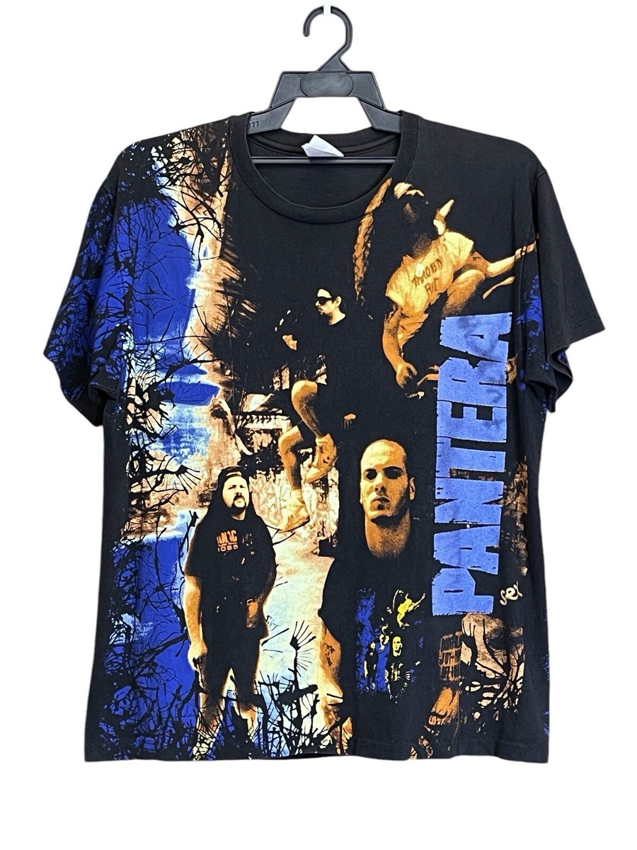 RARE🔥VINTAGE 90s PANTERA ALL OVER PRINT 1993 TEE SHIRT/size