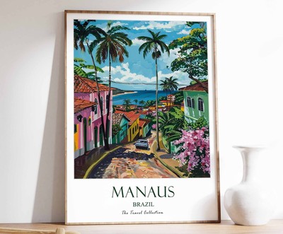5_Manaus Print, Manaus Reiseposter, Brasilien Reisedruck, Tropical Decor, Botan