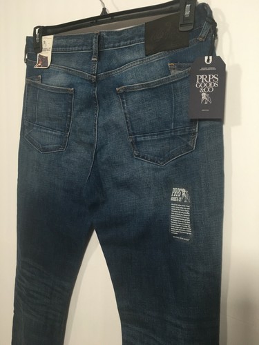 NEW PRPS Le Sabre 36W Indigo Denim Slim Tapered Low Front Rise Distressed Jean - Picture 8 of 12