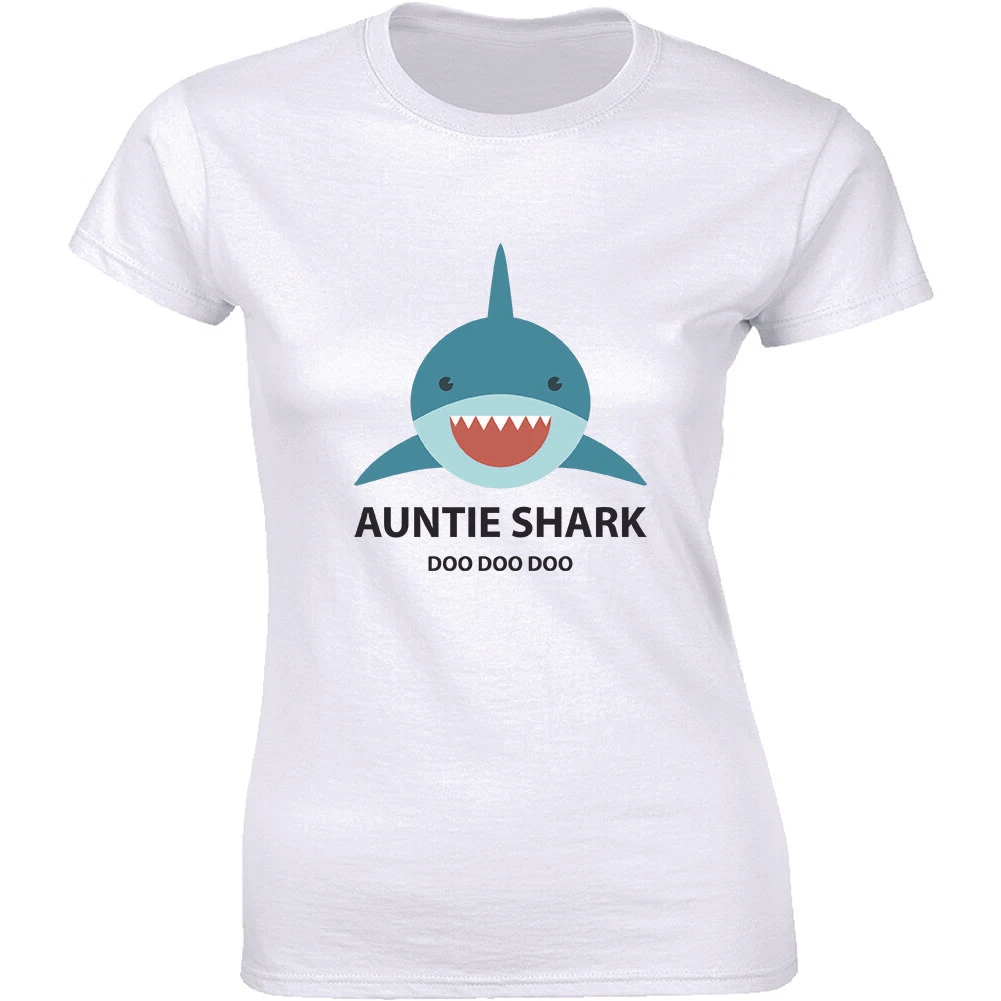 Aunty shark t shirt sales