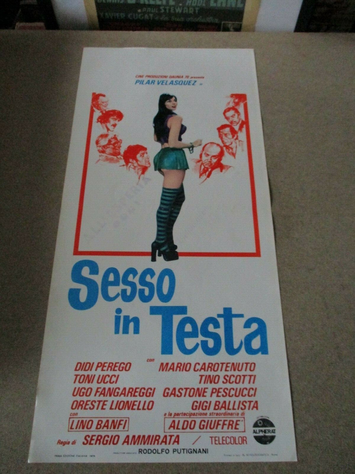 Locandina originale film Sesso in testa (1974) - Regia di Fernando Di Leo, Sergio Ammirata