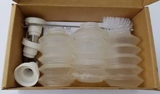 Pampered Chef Decorator Bottle Set Includes 3 Bottles with Tips & Cleaning Brush