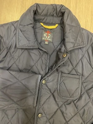 Brooks Brothers Womens Fleece Coat Jacket Medium Navy Quilted Snaps Pockets M - Image 1 of 4