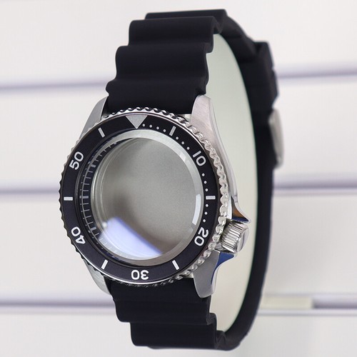 42.5mm SUB Seiko 5 Silver watch case Rubber strap Chapter Ring For Seiko NH35 36 - 第 3/19 張圖片