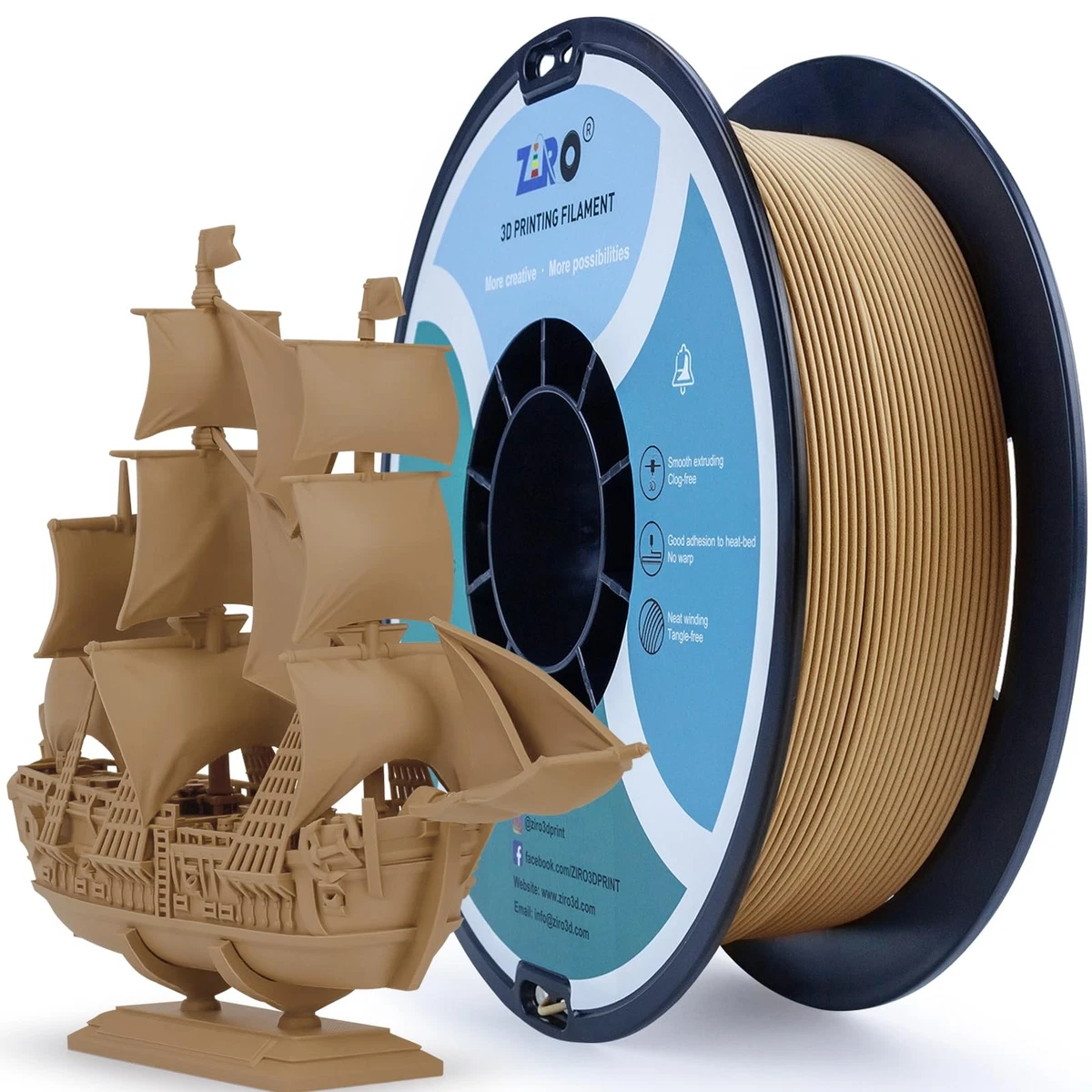 Filament PLA Mat 1.75mm pour Imprimante 3D 1 kg Acide Polylactique