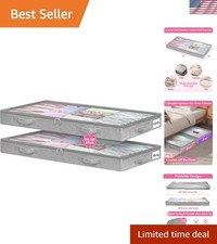 Low Profile Under Bed Storage, 3 Inches High Underbed Storage Containers Bins...