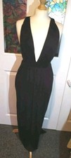 x2 Boohoo, Summer Maxi Dresses with open back Black Size 10Uk , 38 EUR .