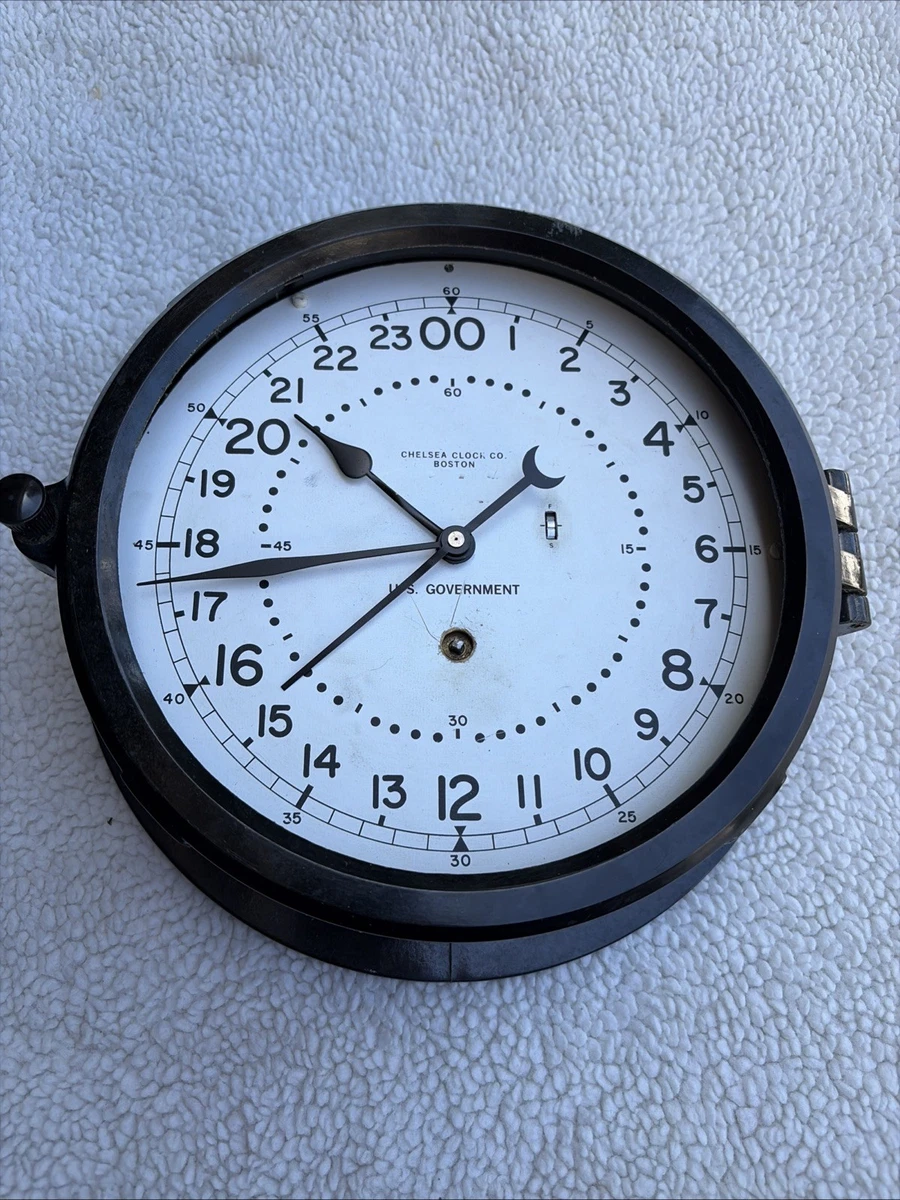 Chelsea US Navy Vintage Original Antique Maritime Clocks for sale
