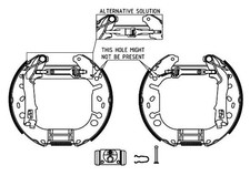 HELLA BREMSBACKEN-SATZ HINTERACHSE passend für FIAT GRANDE LINEA PUNTO | 8DB