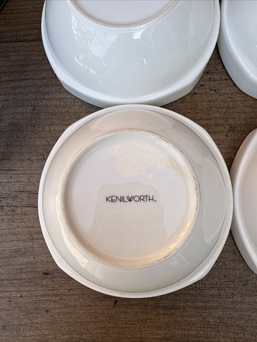 Kenilworth U.S.A. Hall Bowl White Square Round Edges - 4 Total - Picture 14 of 19