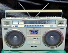 JVC RC-M70JW Portable Boombox Stereo Recorder. For Parts Only. VUs move when on.
