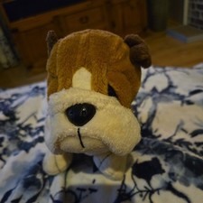 Ganz Webkinz Brown/White LIL'KINZ BULLDOG Puppy Dog Plush HS 126 7"