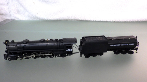 Locomotora de vapor HO-Mehano 4-8-2 4328-SP Southern Pacific Lines Tender funciona lentamente | Condition: Used