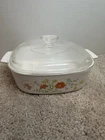 Vintage Corning Ware A-2-B 2 Quart Casserole Dish With Pyrex Lid- Spice of Life