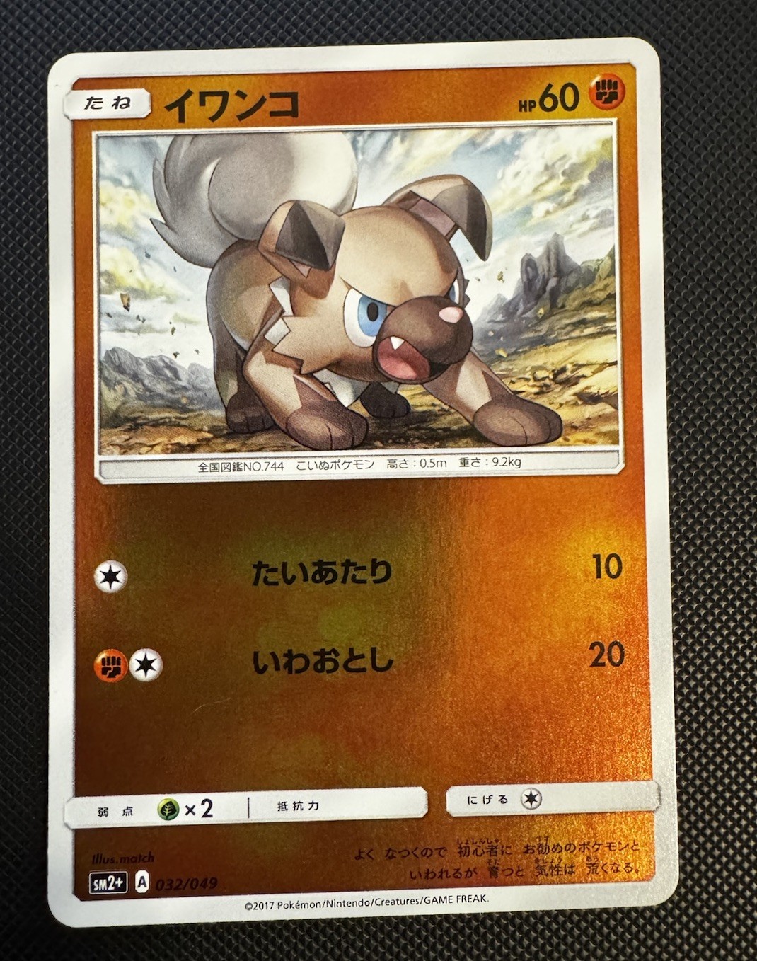 Rockruff 032/049 Sm2+: Facing a New Trial Holo (Japanese)
