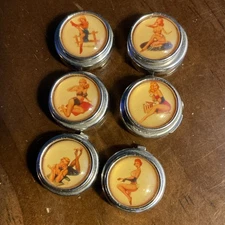 Winky & Dutch Pinup Girl Button 6 Covers, Gil Elvgren, George Petty Pinup Art