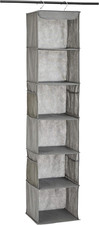 6-Tier Hanging Closet Shelf Organizer with Pockets, Clothes Storage for Sweaters