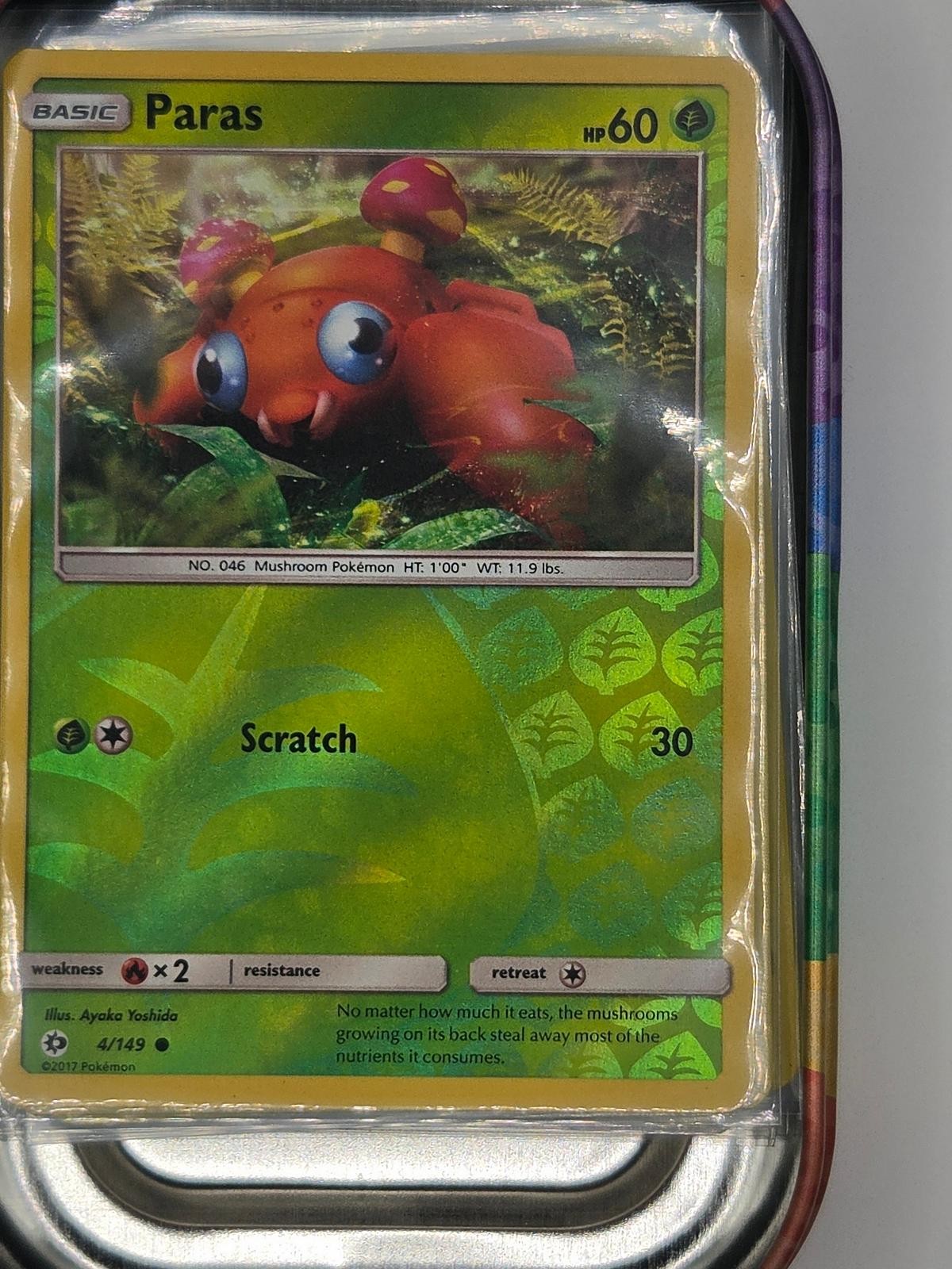 Pokemon Paras 4/149 Common SM Base Set Lightly Played