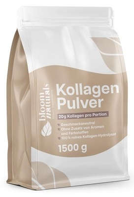 Collagen Pulver - 1500g - Kollagen Hydrolysat Typ 1 & 3 - Geschmacksneutral