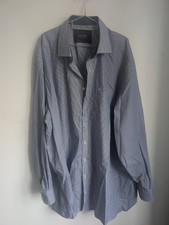 Casa Moda Blue White Pinstripe Long Sleeve Shirt Size 52 (T28)
