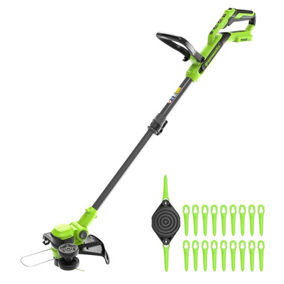 #ad Greenworks 24V 12 Cordless String Trimmer Edger 20 Replacement Blades Battery $102.00