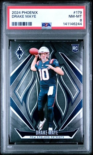 2024 PANINI PHOENIX #179 DRAKE MAYE ROOKIE RC PSA 8
